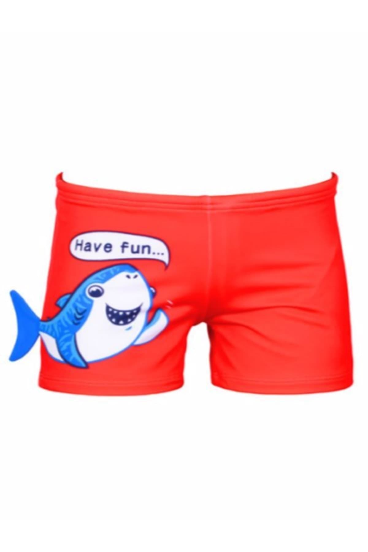 Balıklı Erkek Çocuk Şort Mayo